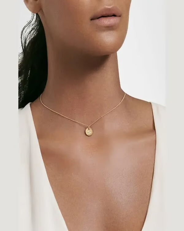 DY CABLE COLLECTION 18K GOLD S PENDANT WITH DIAMOND NECKLACE