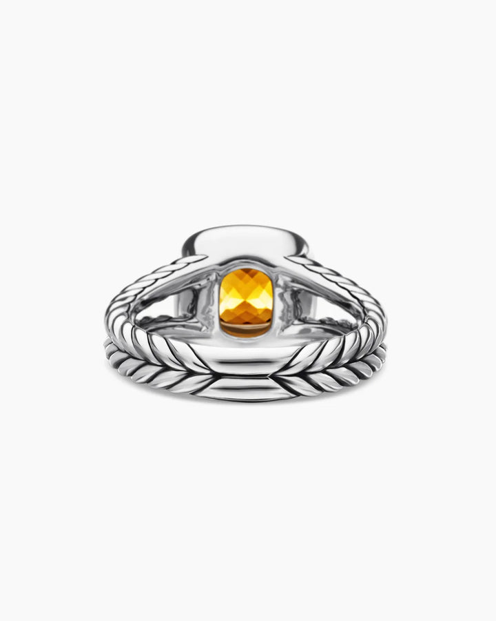 DY PETITE ALBION®  STERLING SILVER CITRINE DIAMONDS RING