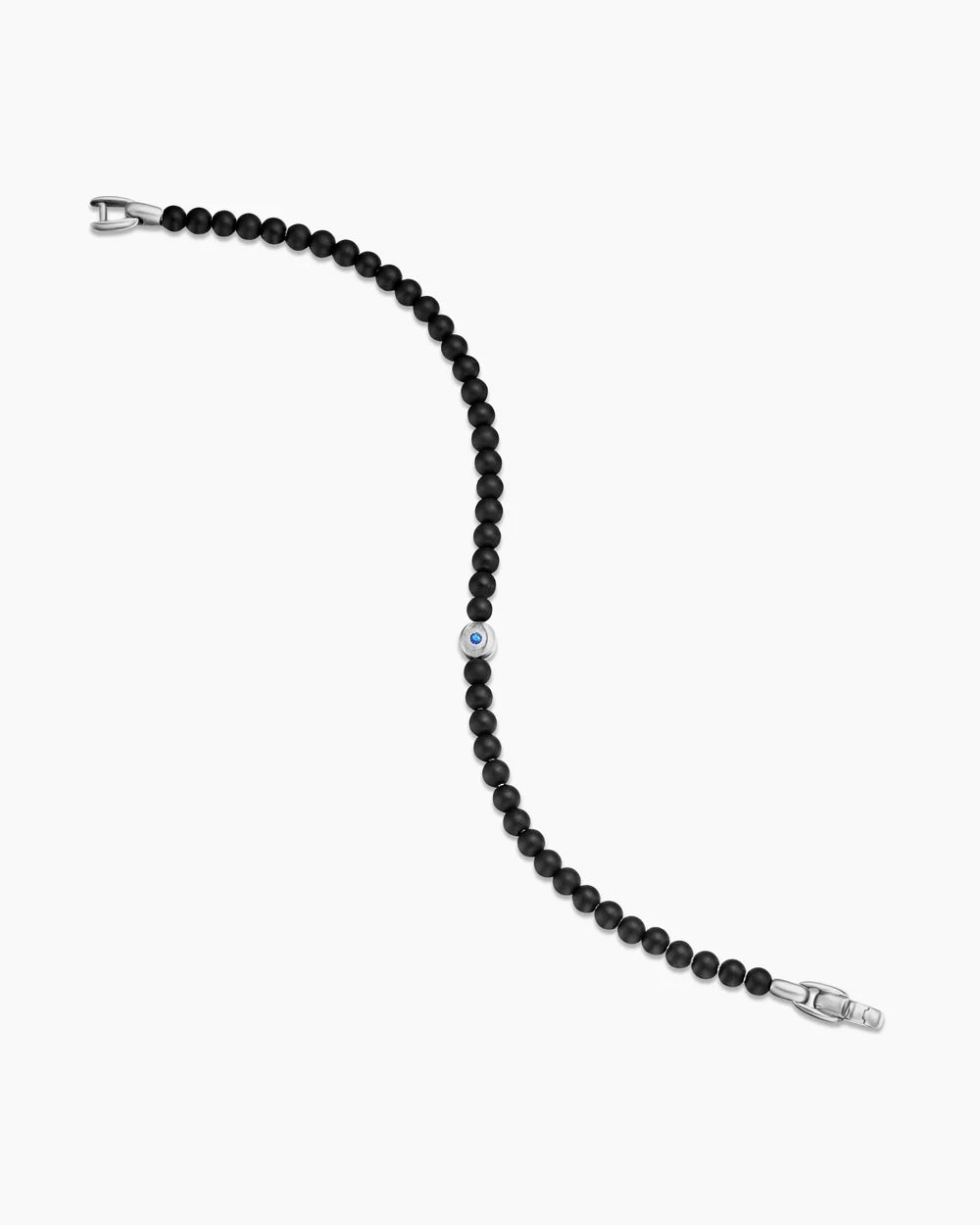 DAVID YURMAN SPIRITUAL ONYX &amp; SAPPHIRES BEADS EVIL EYE BRACELET