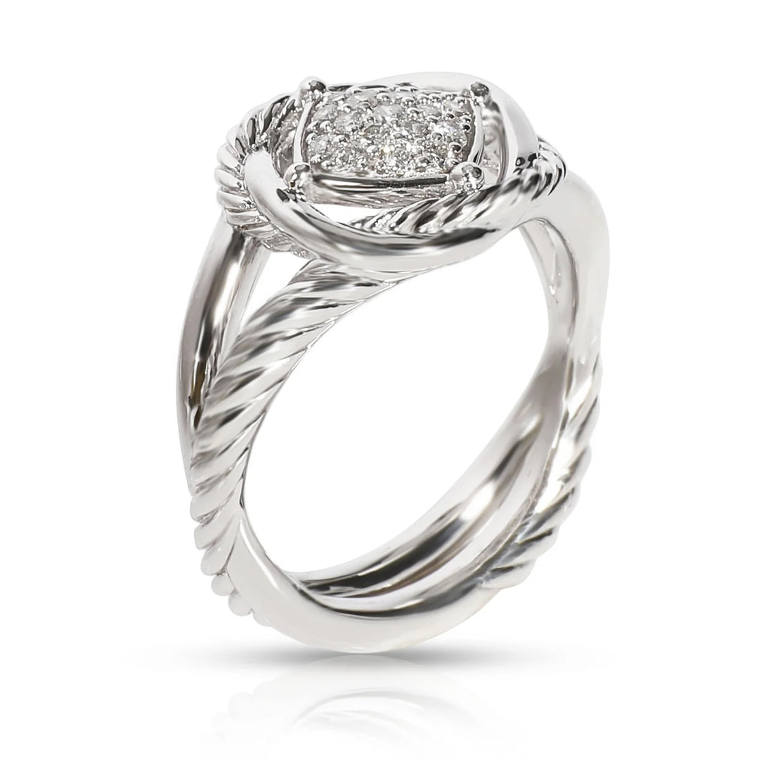 DY STERLING SILVER DIAMOND PAVE INFINITY RING