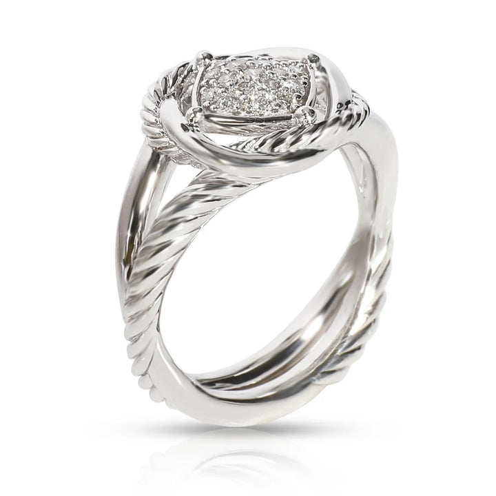 DY STERLING SILVER DIAMOND PAVE INFINITY RING