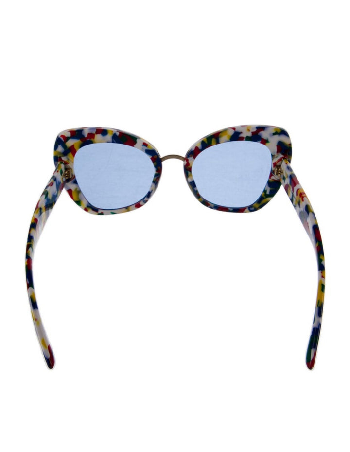 D &amp; G CAT-EYE CONFETTI OVERSIZED SUNGLASSES