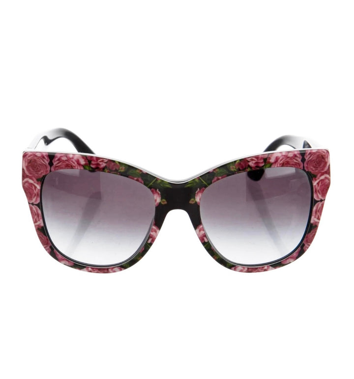 D &amp; G DG4237 ROSE PRINT CAT-EYE SUNGLASSES