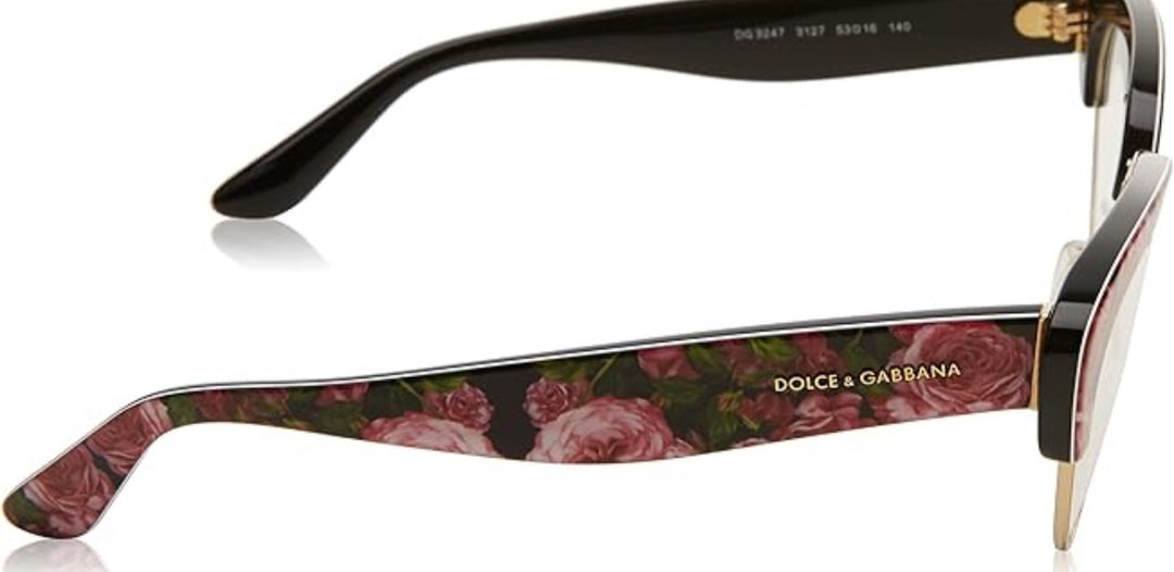 D &amp; G DG4237 ROSE PRINT CAT-EYE SUNGLASSES