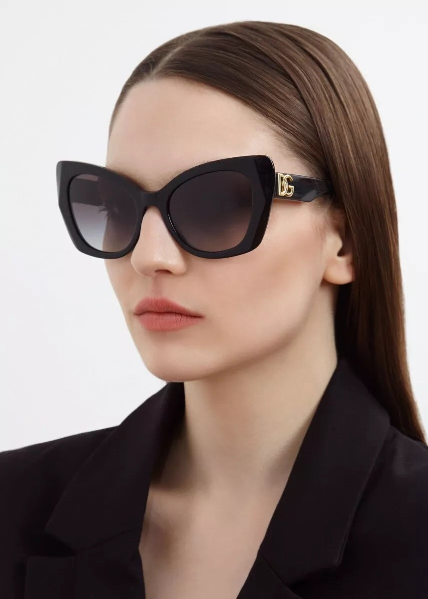 DOLCE &amp; GABBANA LOW BRIDGE GRADIENT SUNGLASSES