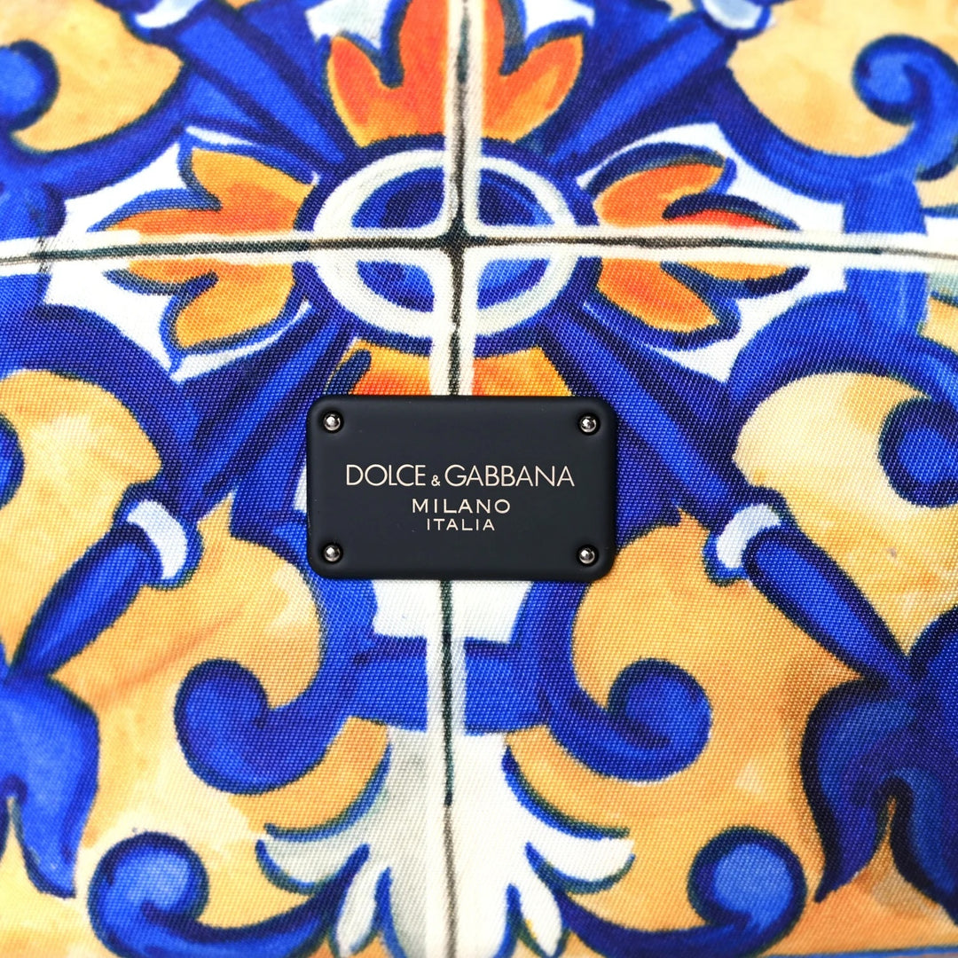 DOLCE &amp; GABBANA MAJOLICA PRINT NYLON WAIST &amp; CROSSBODY BAG