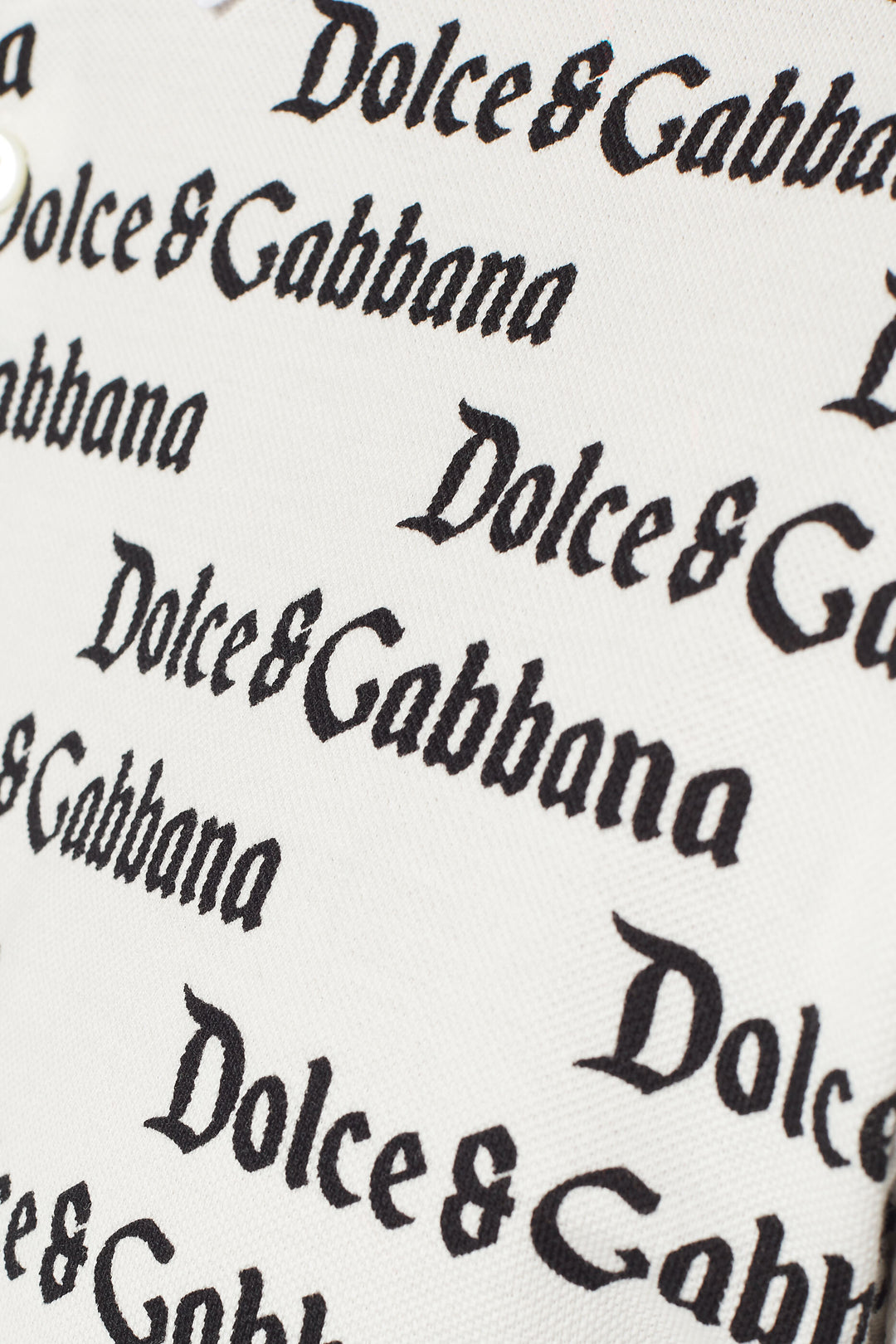 DOLCE &amp; GABBANA ALL OVER LOGO POLO SHIRT