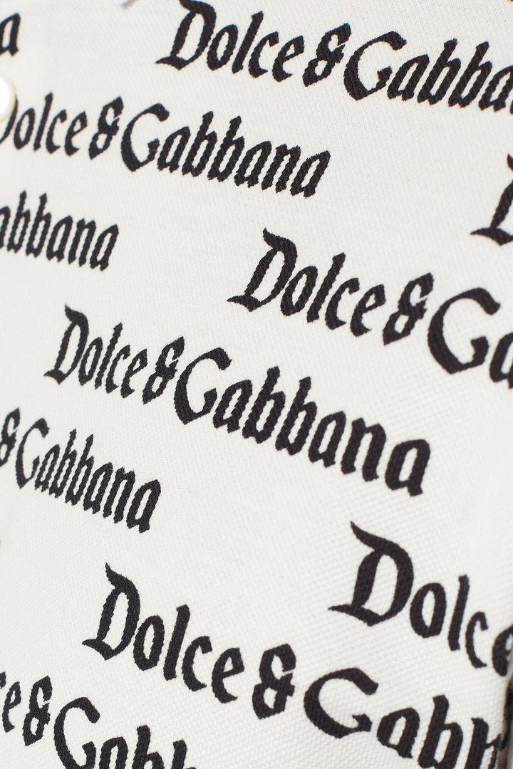 DOLCE &amp; GABBANA ALL OVER LOGO POLO SHIRT