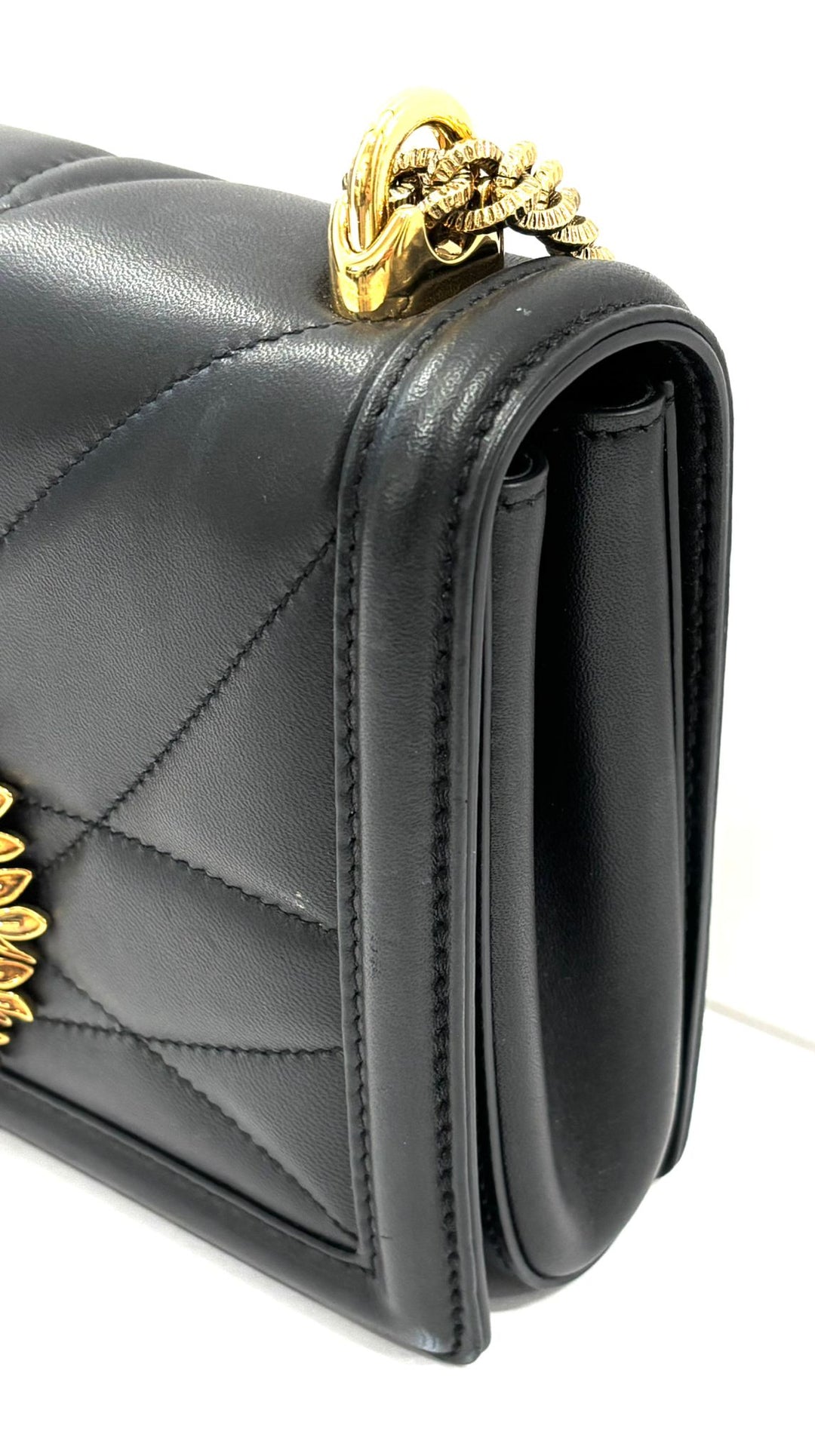 DOLCE &amp; GABBANA MEDIUM DEVOTION QUILTED NAPPA LEATHER BAG