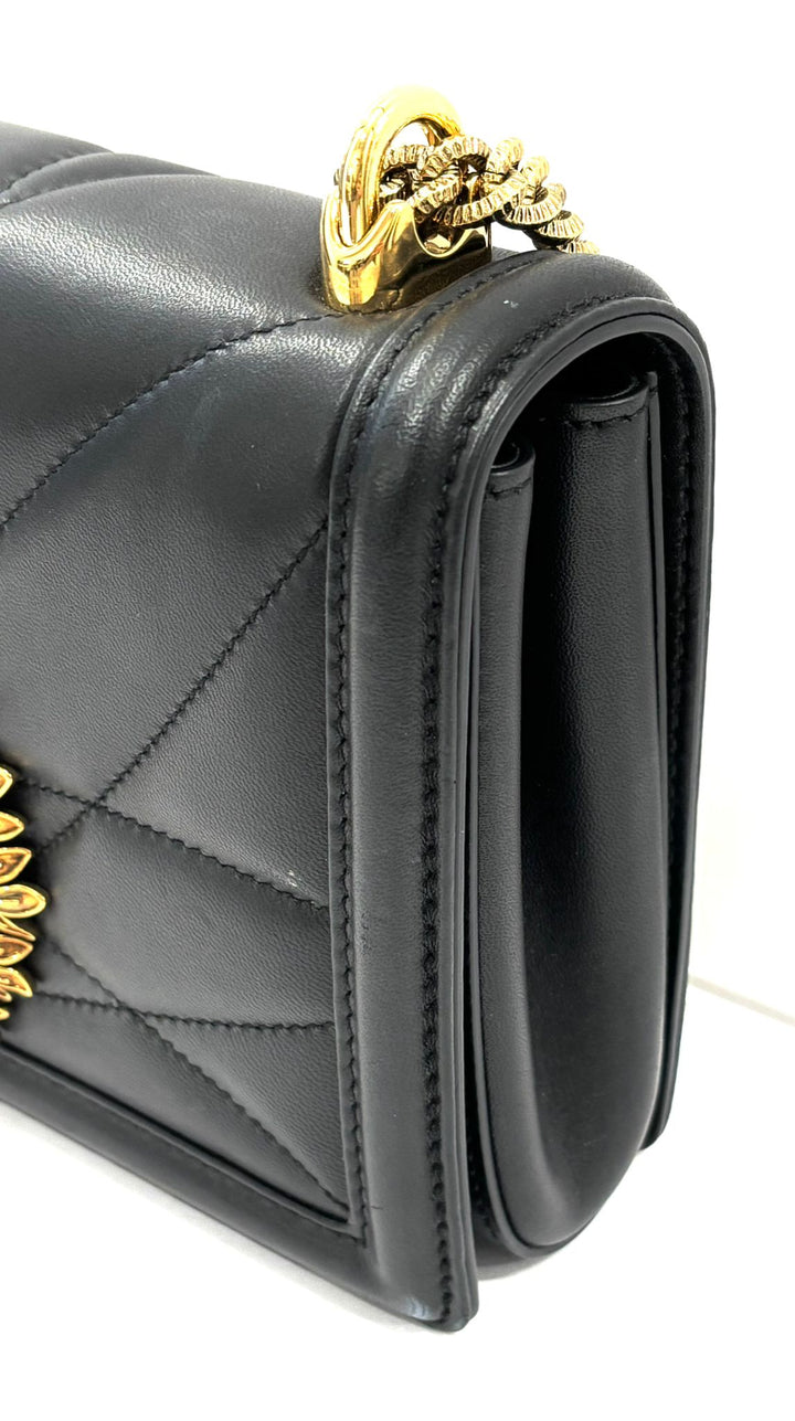 DOLCE &amp; GABBANA MEDIUM DEVOTION QUILTED NAPPA LEATHER BAG