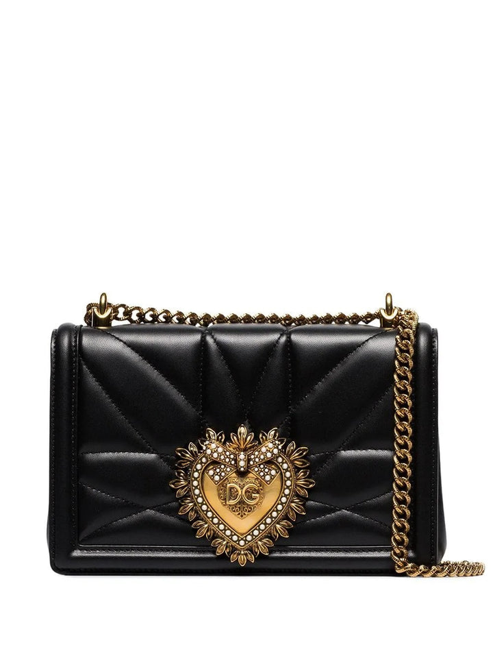 DOLCE &amp; GABBANA MEDIUM DEVOTION QUILTED NAPPA LEATHER BAG