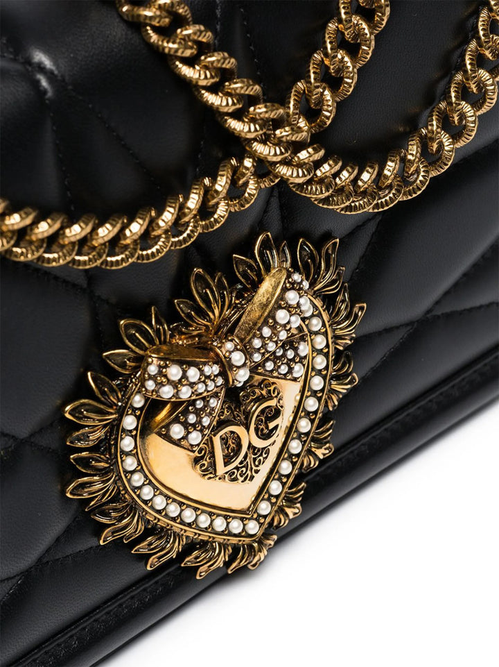 DOLCE &amp; GABBANA MEDIUM DEVOTION QUILTED NAPPA LEATHER BAG