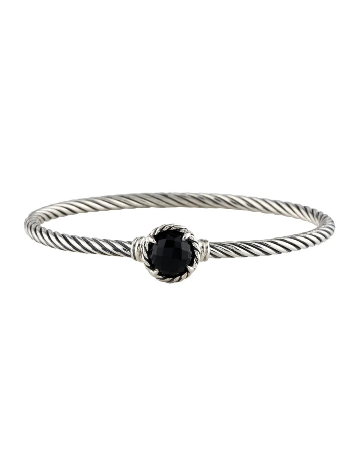 DAVID YURMAN CHÂTELAINE® BLACK ONYX STERLING SILVER CABLE BRACELET
