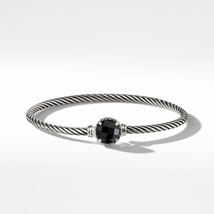 DAVID YURMAN CHÂTELAINE® BLACK ONYX STERLING SILVER CABLE BRACELET