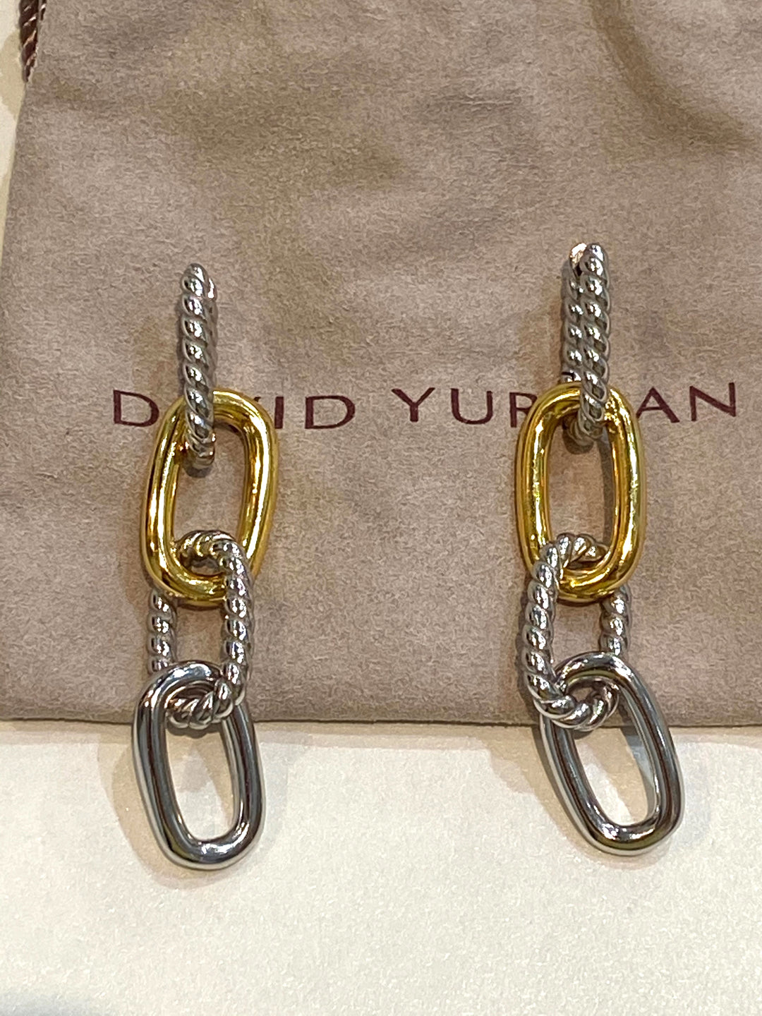 DAVID YURMAN MADISON COLLECTION CHAIN DROP EARRINGS