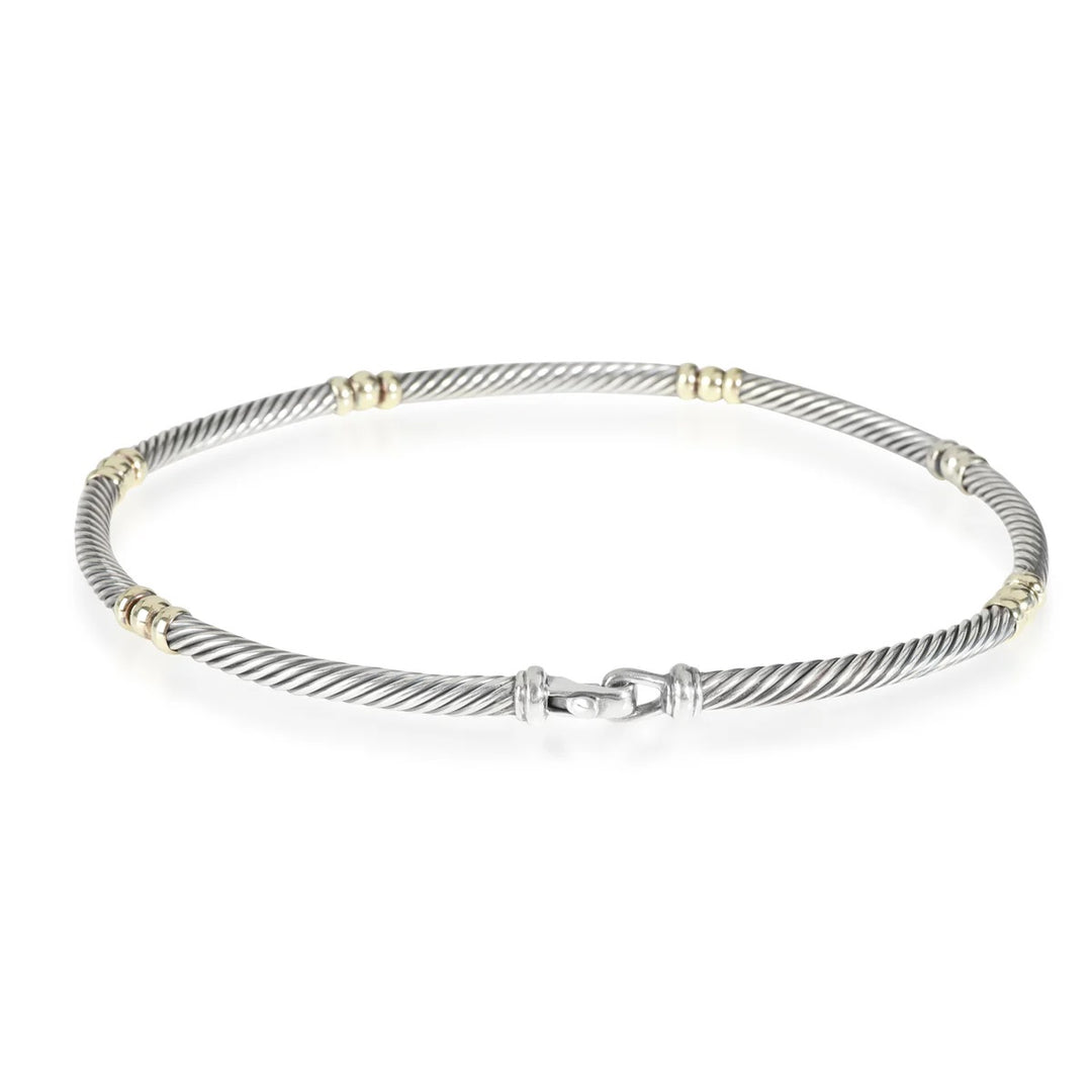 DAVID YURMAN TWO-TONE COLLAR NECKLACE 18K YELLOW GOLD