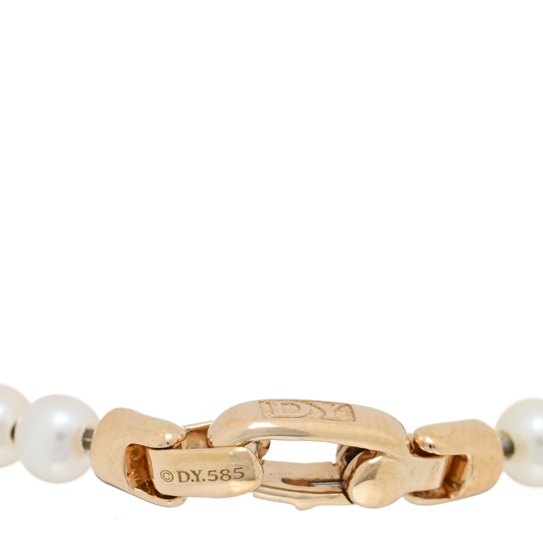 DAVID YURMAN BIJOUX SPIRITUAL BEADS COLLECTION PEARLS 14K YELLOW GOLD BRACELET