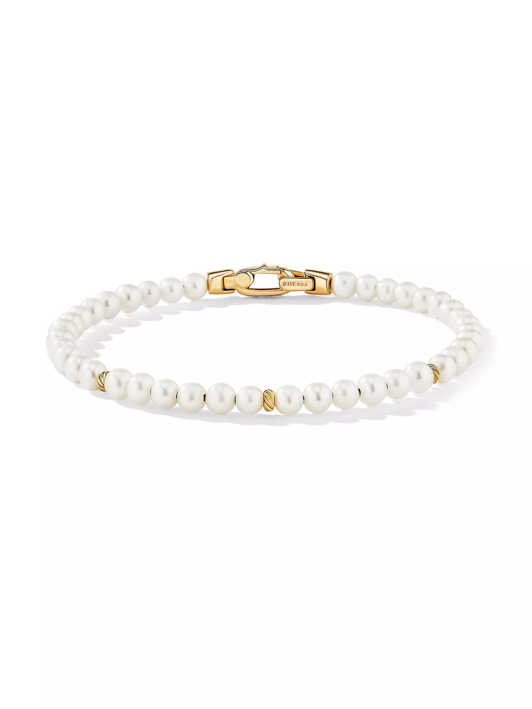 DAVID YURMAN BIJOUX SPIRITUAL BEADS COLLECTION PEARLS 14K YELLOW GOLD BRACELET