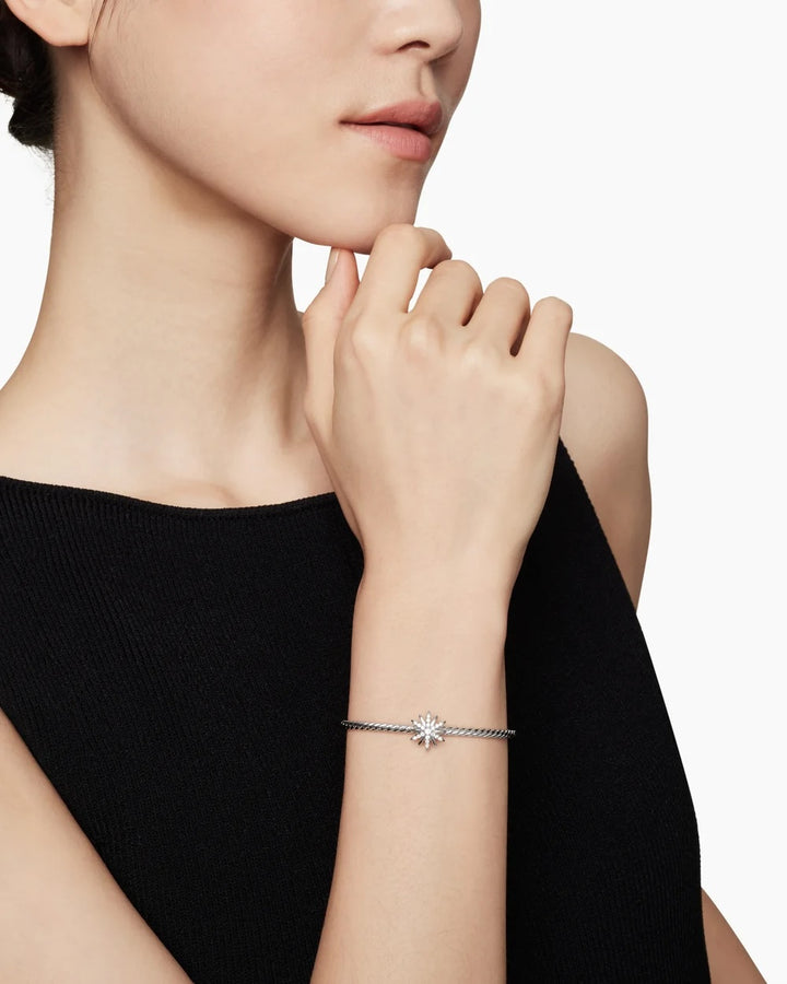 DAVID YURMAN STARBURST CENTER DIAMOND STATION BRACELET