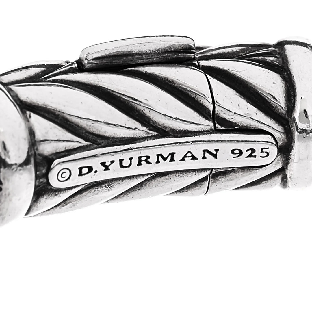 D.Y STERLING SILVER CHEVRON WOVEN 8MM MEN&