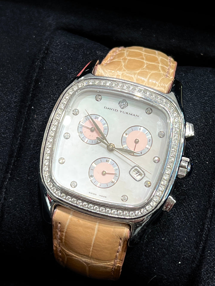 DAVID YURMAN CHRONOGRAPH THOROUGHBRED DIAMOND WATCH