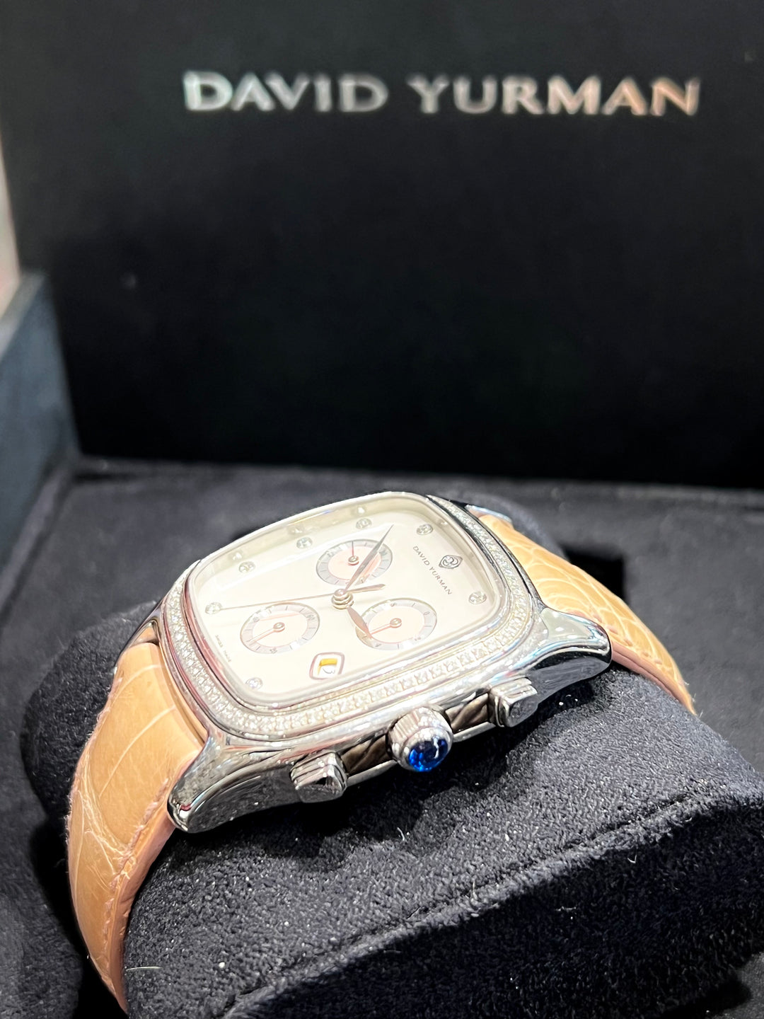 DAVID YURMAN CHRONOGRAPH THOROUGHBRED DIAMOND WATCH