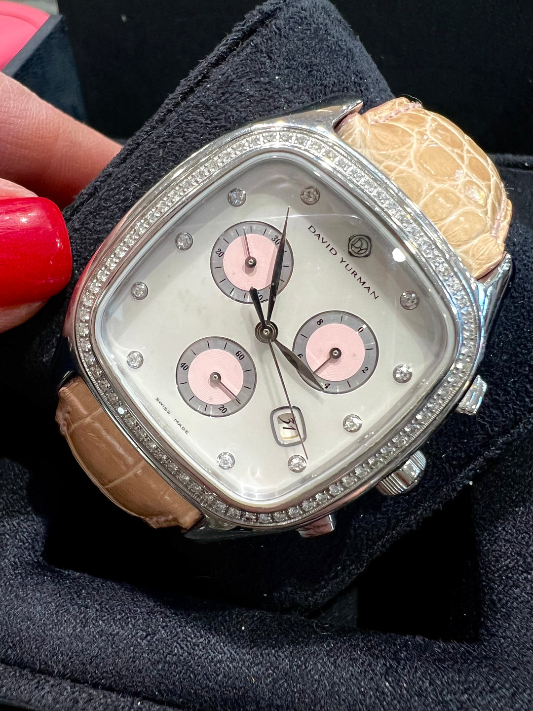 DAVID YURMAN CHRONOGRAPH THOROUGHBRED DIAMOND WATCH