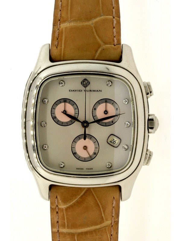 DAVID YURMAN CHRONOGRAPH THOROUGHBRED DIAMOND WATCH
