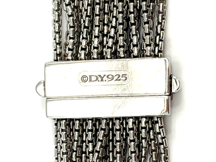 DAVID YURMAN DIAMOND STATION MULTI STRAND STERLING SILVER NECKLACE