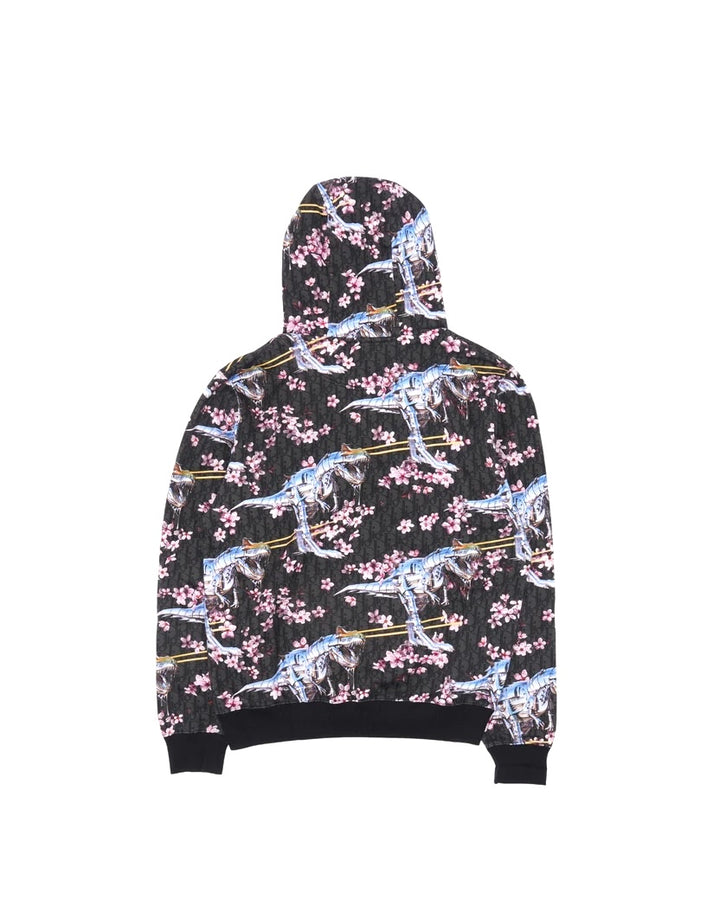DIOR HOMME X SORAYAMA FLORAL DINOSAUR PRINT OBLIQUE HOODIE