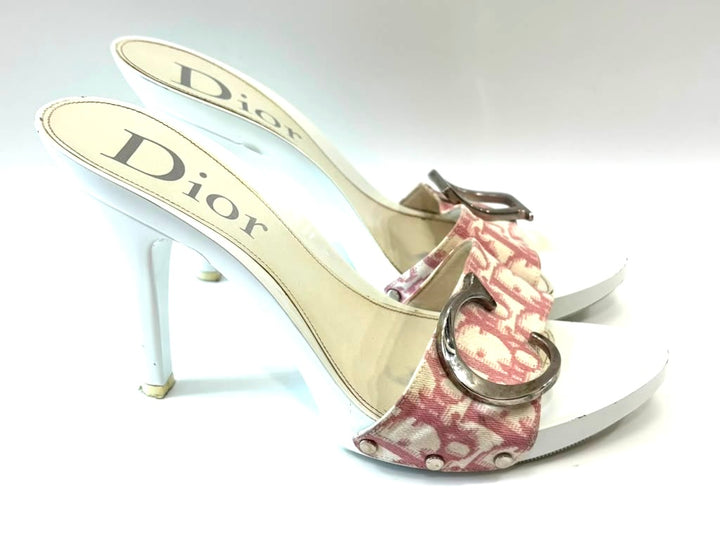 DIOR OBLIQUE CD LOGO HEELED MULES
