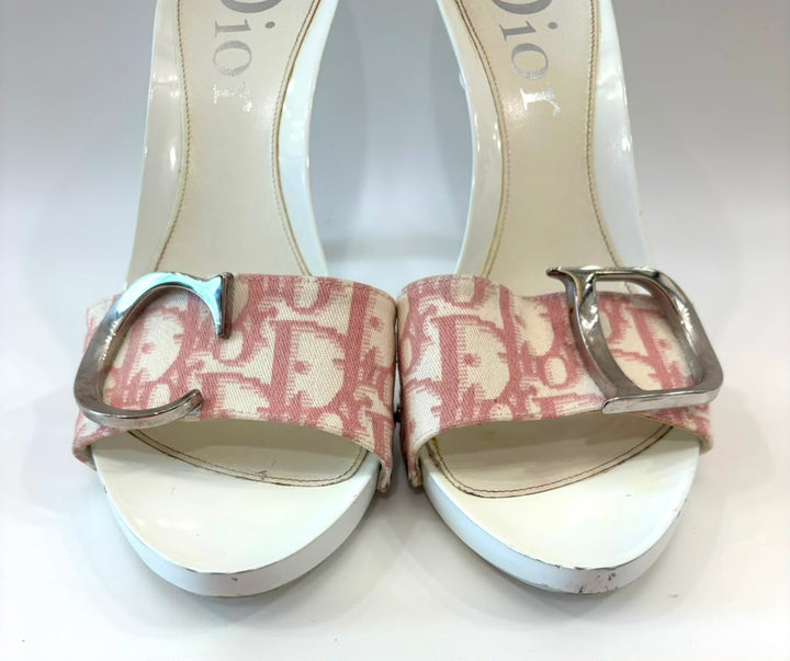 DIOR OBLIQUE CD LOGO HEELED MULES