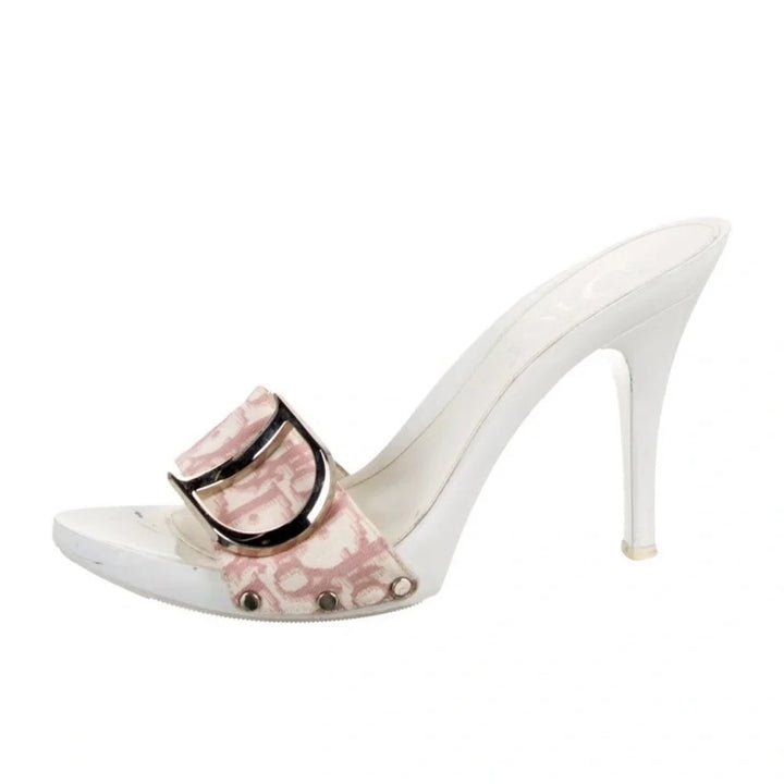 DIOR OBLIQUE CD LOGO HEELED MULES