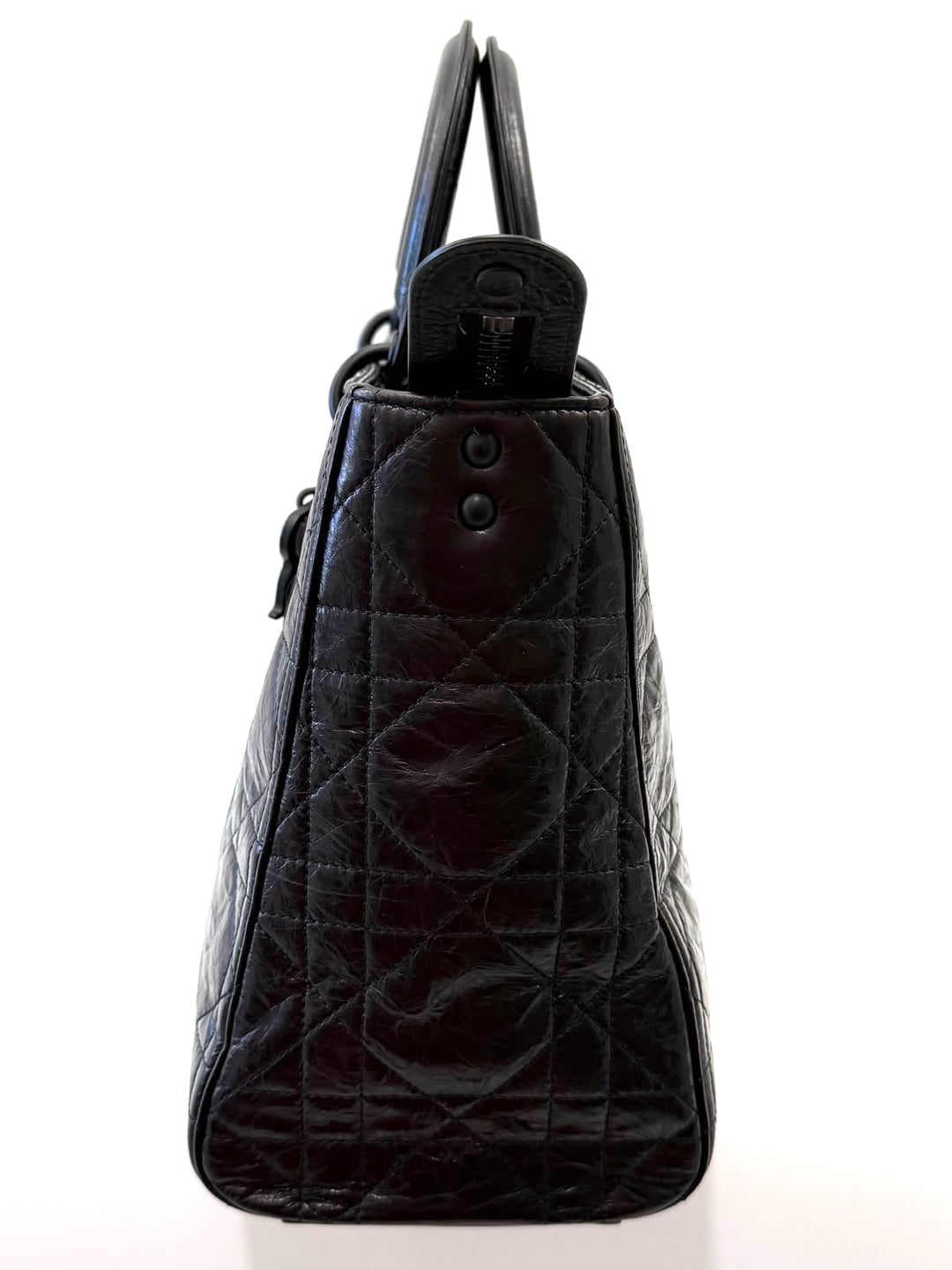 DIOR ULTRA MATTE LADY D-SIRE MACROCANNAGE CRINKLED CALFSKIN LARGE TOTE