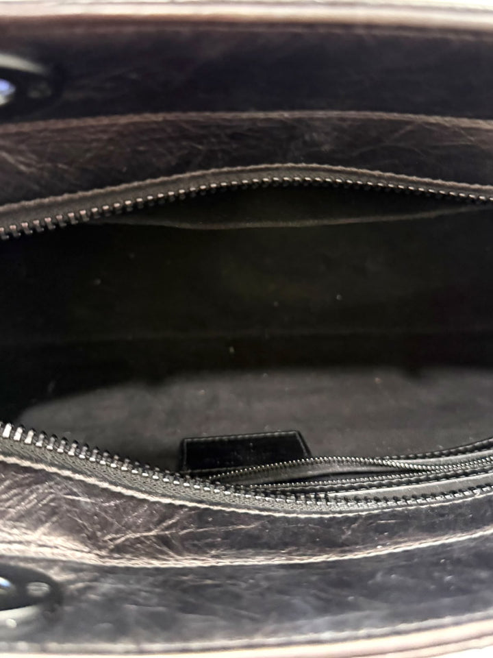 DIOR ULTRA MATTE LADY D-SIRE MACROCANNAGE CRINKLED CALFSKIN LARGE TOTE