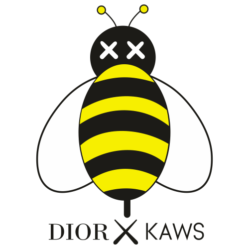 DIOR X KAWS BEE LOGO MEN'S SOLID T-SHIRT – Caroline's Fashion Luxuries