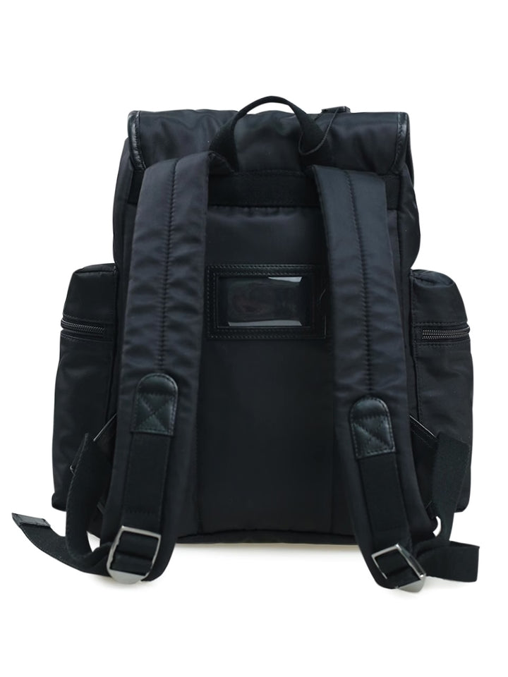 DOLCE &amp; GABBANA BLACK CANVAS BACKPACK