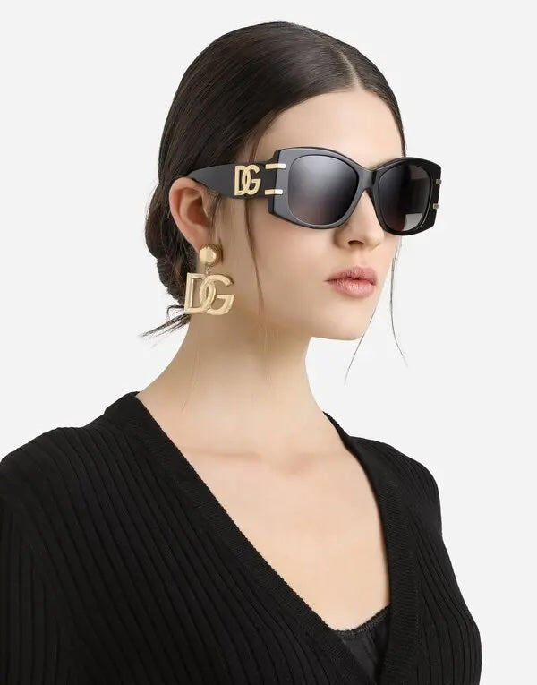 DOLCE &amp; GABBANA DG4501 DG GRIFFE RECTANGLE SUNGLASSES