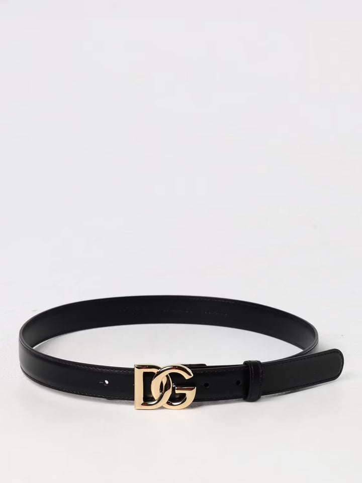 DOLCE &amp; GABBANA DG LOGO LEATHER BELT