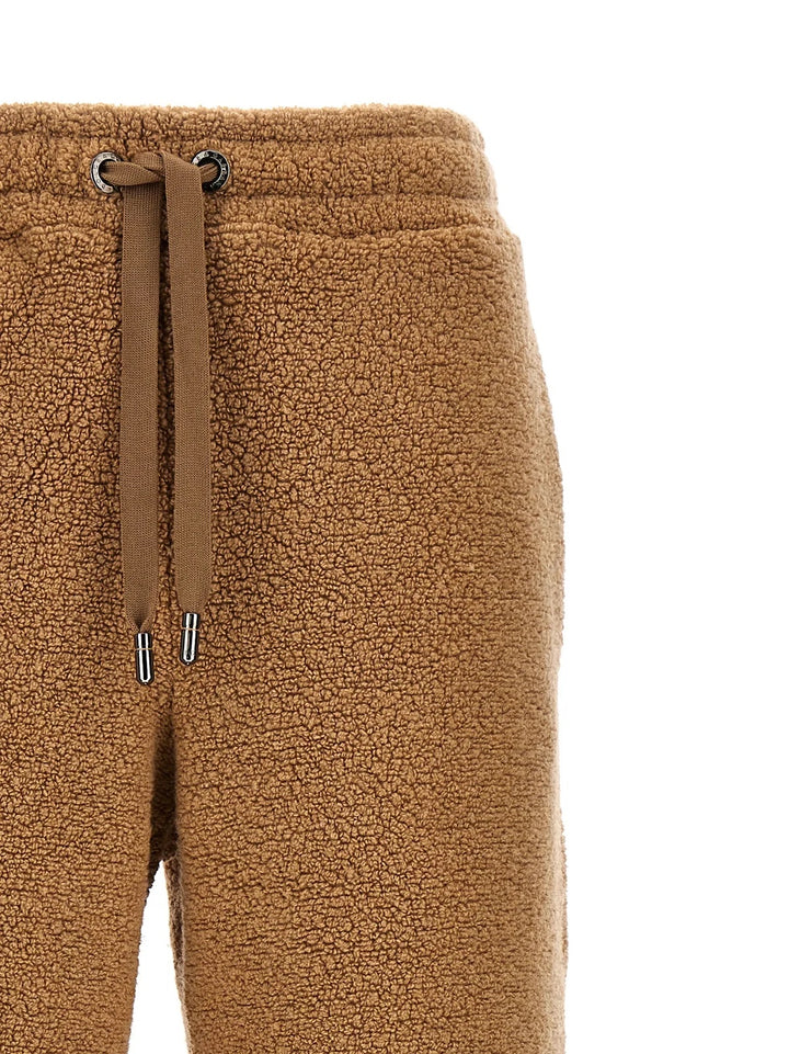 DOLCE &amp; GABBANA LOGO PLAQUE TEDDY PANTS