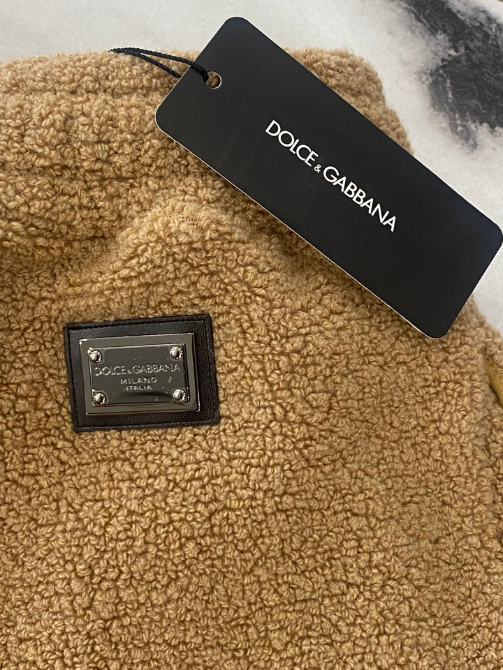 DOLCE &amp; GABBANA LOGO PLAQUE TEDDY PANTS