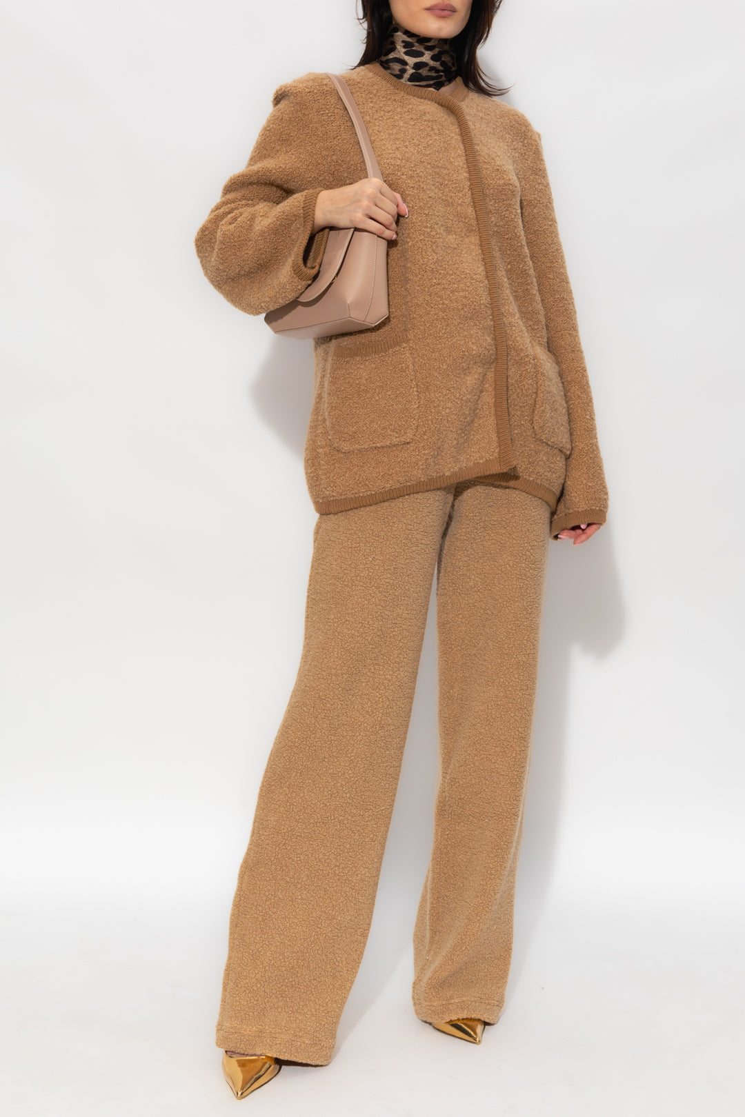 DOLCE &amp; GABBANA LOGO PLAQUE TEDDY PANTS