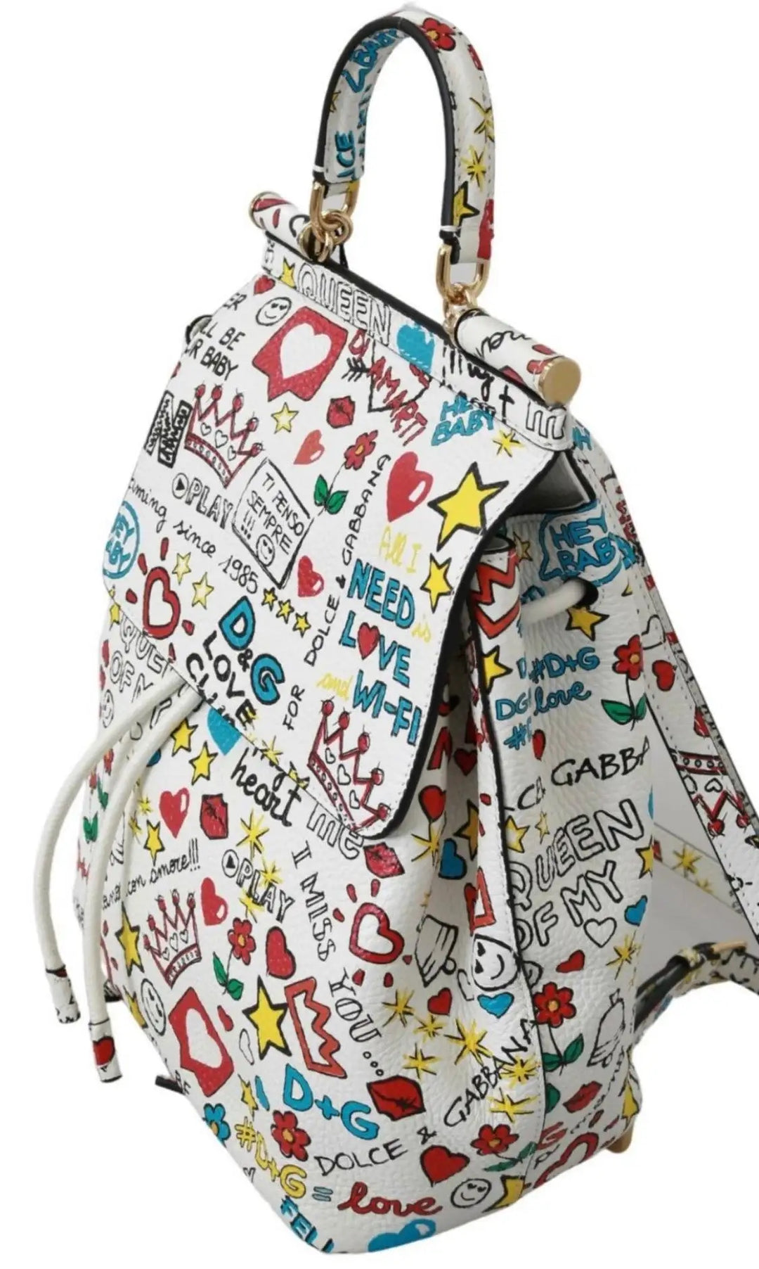 DOLCE &amp; GABBANA SICILY DG LOVE TRAVEL LEATHER BACKPACK