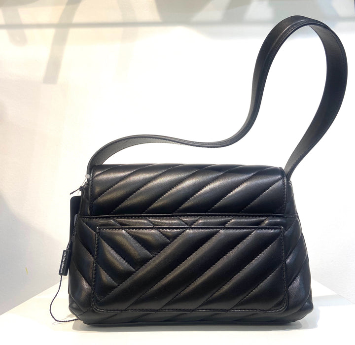 DOLCE &amp; GABBANA QUILTED LAMBSKIN LEATHER SHOULDER BAG