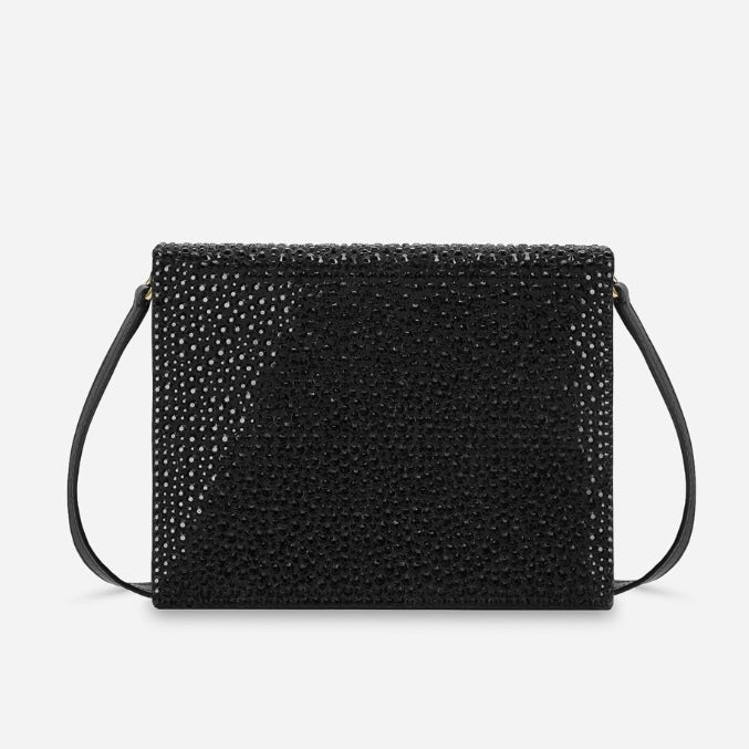 DOLCE &amp; GABBANA DG LOGO EMBELLISHED CALFSKIN LEATHER CROSSBODY BAG