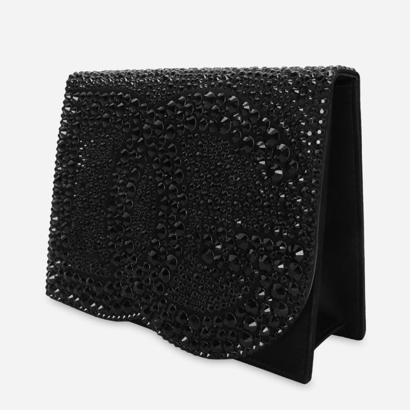 DOLCE &amp; GABBANA DG LOGO EMBELLISHED CALFSKIN LEATHER CROSSBODY BAG