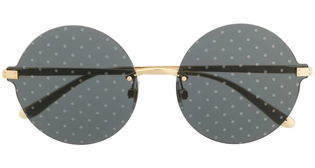 DOLCE &amp; GABBANA DG 2228 02 ROUND POLKA DOT SUNGLASSES