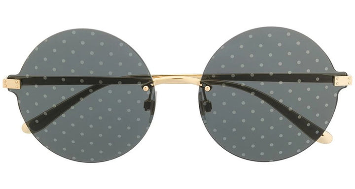 DOLCE &amp; GABBANA DG 2228 02 ROUND POLKA DOT SUNGLASSES