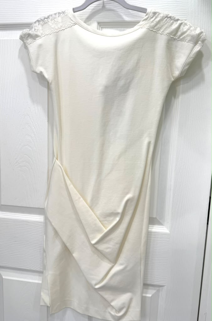 EMPORIO ARMANI CREAM SHORT DRESS