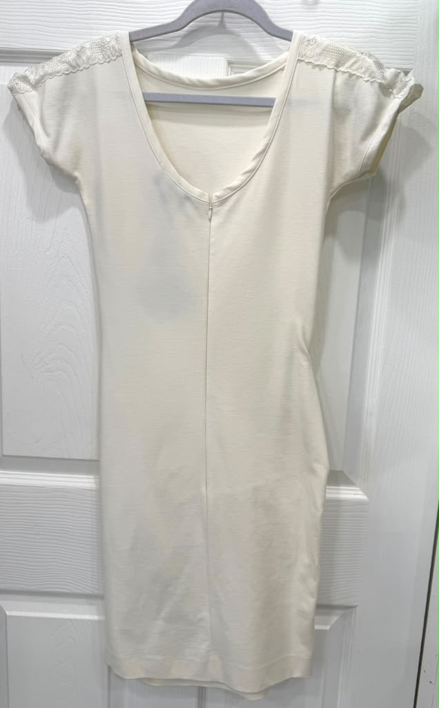 EMPORIO ARMANI CREAM SHORT DRESS